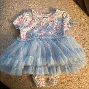 Disney Baby Blue and Pink Floral Dress